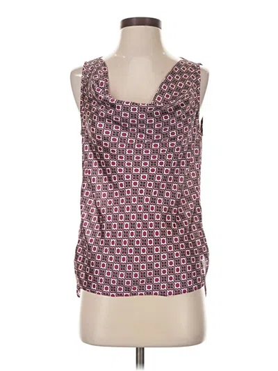 Pre-owned Laundry By Shelli Segal Sleeveless Top Burgundy Scoop Neck Tops