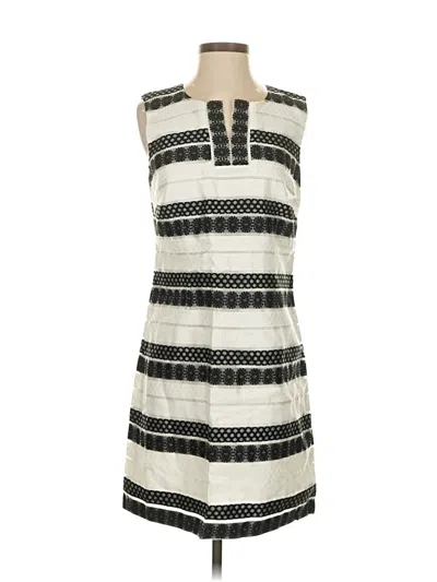 Pre-owned Laundry By Shelli Segal Sleeveless Top Ivory Keyhole Neckline Tops In White