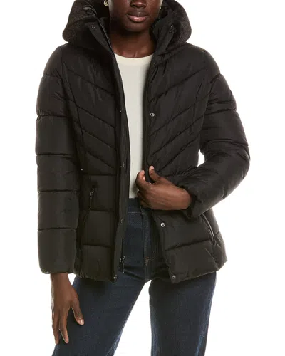 Laundry By Shelli Segal Snowchic Coat In Black