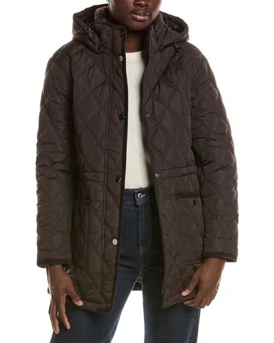 Laundry By Shelli Segal Snowchic Diamond Quilt Coat In Brown