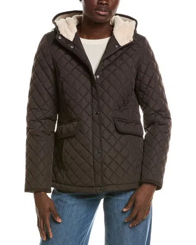 Laundry By Shelli Segal Snowchic Diamond Quilt Jacket In Brown