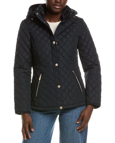 Laundry By Shelli Segal Snowchic Diamond Quilt Jacket In Blue