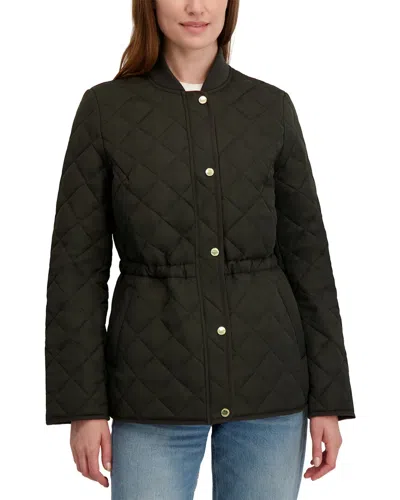 Laundry By Shelli Segal Snowchic Diamond Quilted Jacket In Black