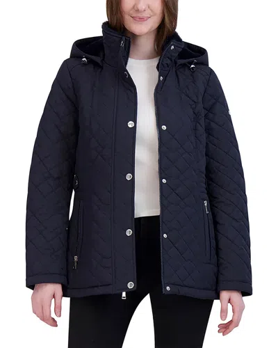 Laundry By Shelli Segal Snowchic New Graphic Quilted Jacket In Blue