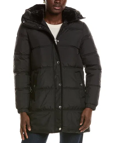 Laundry By Shelli Segal Soft Petal Coat In Black