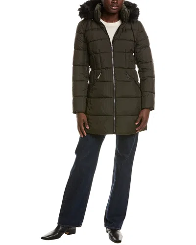 Laundry By Shelli Segal Soft Petal Fabric Zip Off Jacket In Green