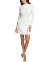 Laundry By Shelli Segal Layla Long Sleeve Sweater Dress In White