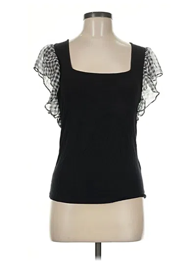 Pre-owned Laundry By Shelli Segal Tank Top Black Sweetheart Neckline Tops