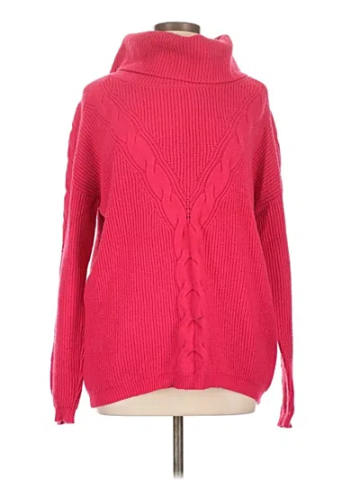 Pre-owned Laundry By Shelli Segal Turtleneck Sweater In Pink