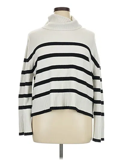 Pre-owned Laundry By Shelli Segal Turtleneck Sweater In White