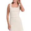 Laundry By Shelli Segal Waffle Knit Bustier Top In Neutral