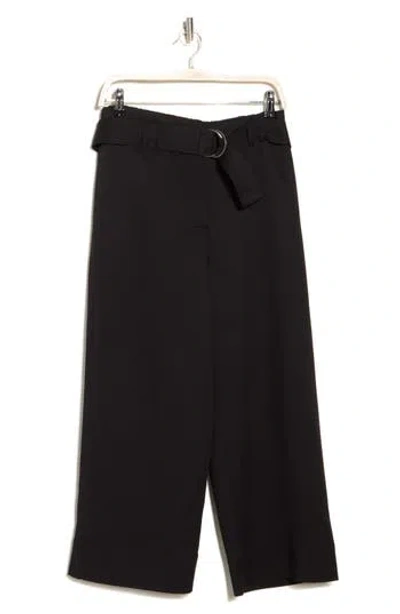Laundry By Shelli Segal Wide Leg Crop Pants In Black