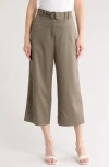 Laundry By Shelli Segal Wide Leg Crop Pants In Light Olive