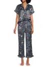 Laundry By Shelli Segal Women's 2-piece Washer Satin Print Pajama Set In Scattered