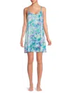 Laundry By Shelli Segal Women's Floral Satin Mini Slip Dress In Abstract Floral