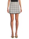 Laundry By Shelli Segal Tweed Miniskirt In White Multicolor