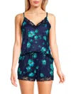 Laundry By Shelli Segal Women's Yummy 2-piece Floral Camisole & Shorts Set In French Blue
