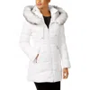 Laundry By Shelli Segal Soft Tech Puffer Jacket With Removable Faux Fur Trim Hood In Multi