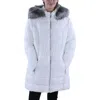 Laundry By Shelli Segal Womens Faux Fur Trim Hooded Puffer Jacket