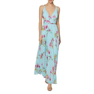Laundry By Shelli Segal Womens Floral Pleated Formal Dress In Multi