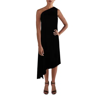 open lace back dress Finola One Shoulder Midi Sweater Dress