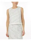 LAUNDRY BY SHELLI SEGAL WOMENS SLEEVELESS FRAYED PULLOVER TOP