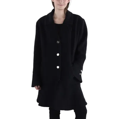 Laundry By Shelli Segal Womens Wool Blend Long Wool Coat In Black