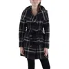 Laundry By Shelli Segal Womens Wool Blend Long Wool Coat In Black