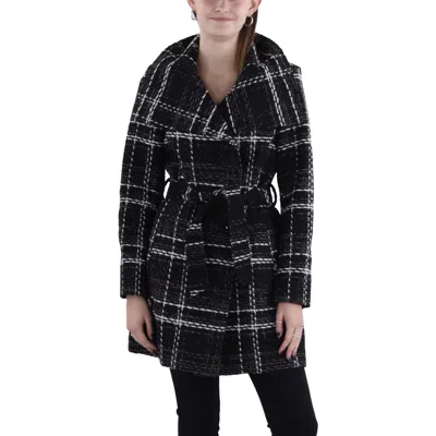 Laundry By Shelli Segal Womens Wool Blend Long Wool Coat In Black