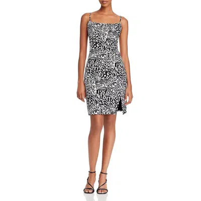 Laundry By Shelli Segal Womens Zebra Print Mini Cocktail Dress In Multi