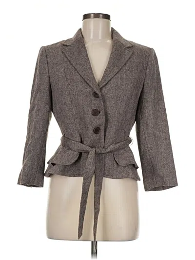 Pre-owned Laundry By Shelli Segal Wool Blazer Jacket In Gray