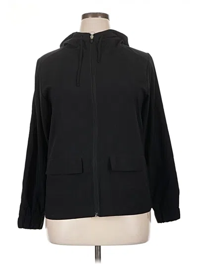 Pre-owned Laundry By Shelli Segal Zip Up Hoodie In Black
