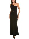 Laundry Womens Asymmetric Dinner Wear Evening Dress In Black