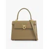 Launer Womens  Judi Leather Shoulder Bag In Sage