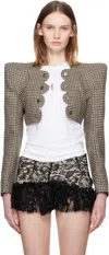 Laura Andraschko Brown Pagoda Bolero Blazer In Brown