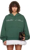 Laura Andraschko Green 'buller Or Box' Hoodie In Bottle Green