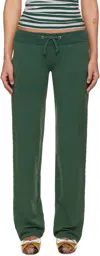 Laura Andraschko Green 'buller Or Box' Sweatpants In Bottle Green