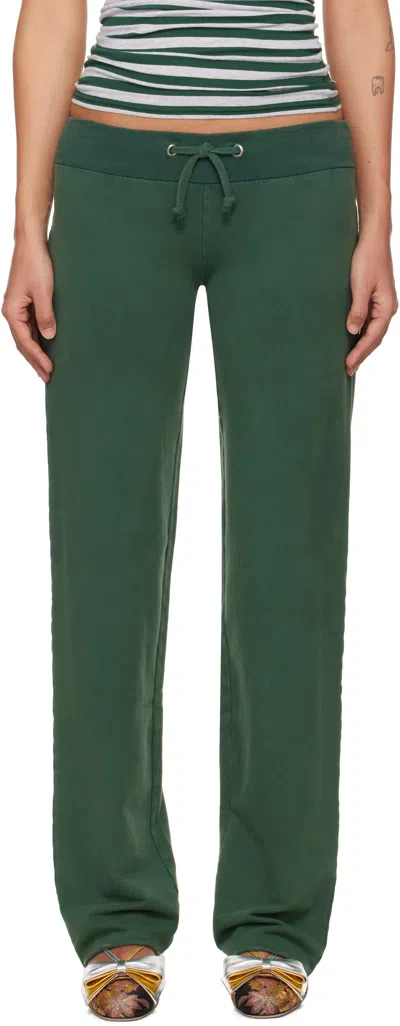 Laura Andraschko Green 'buller Or Box' Sweatpants In Bottle Green