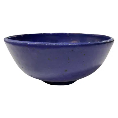 Pre-owned Laura Andreson Signed Glazed Mid-century Modern California Studio Pottery Bowl In Purple