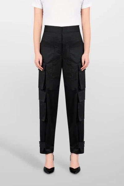 Laura Aparicio Cargo Cotton Pants In Black