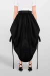 Laura Aparicio Cotton Skirt Coulisse With Belt In Black