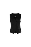Laura Aparicio Fitted Vest In Black In Black