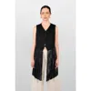 Laura Aparicio Macrame Gillet Top In Black
