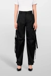 Laura Aparicio Maxi Cargo Pocket Pants In Black