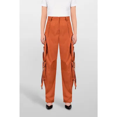 Laura Aparicio Maxi Cargo Pocket Pants In Black