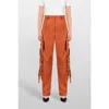 Laura Aparicio Maxi Cargo Pocket Pants In Orange