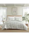 Laura Ashley 180 Thread Count Bramble Floral Cotton Comforter Set