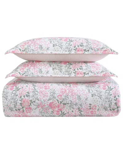 LAURA ASHLEY LAURA ASHLEY 180 THREAD COUNT HEATHER GARDEN COMFORTER SET