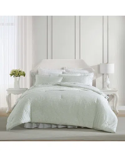 Laura Ashley 180 Thread Count Heirloom Ditzy Comforter Bedding Set In Green