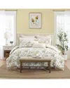 Laura Ashley 180 Thread Count Roses Cotton Comforter Bedding Set
